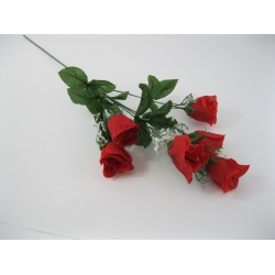 FCB075 Róża x 6  85 cm Col:red