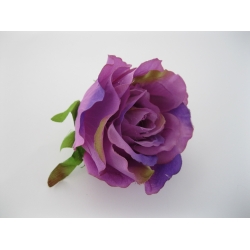 FXT001 Róża Col:j.fioletowo/zielony 9 cm