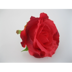 FXT001 Róża Col:c.czerwono-zielony 9 cm