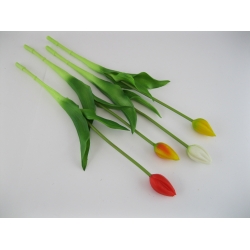 KR003 Tulipan pojedynczy gumowy, mix x 4, 43 cm