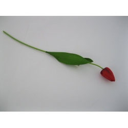 FCX018 Tulipan pojedynczy satynowy, col. RED, 47 cm