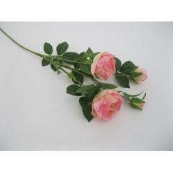 YFS026 Róża Gałązka x 3, mix x 6,  65 cm